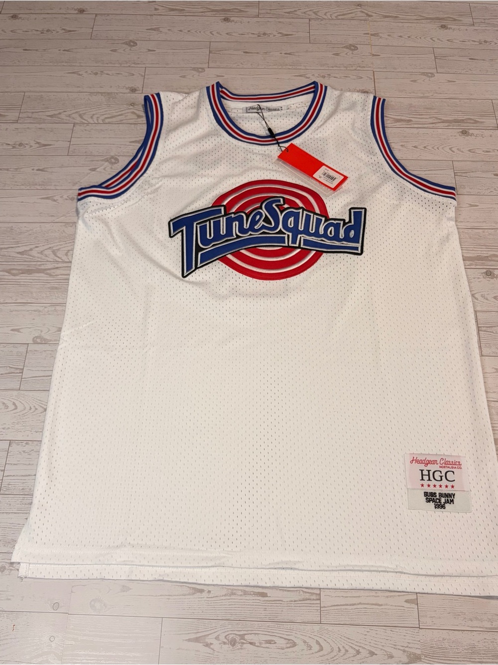 Large Tune Squad BUGS BUNNY Space Jam Jersey Fully Sewn Jersey